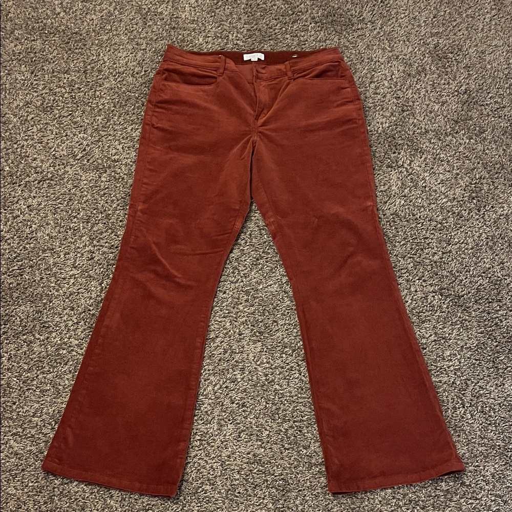 Loft Outlet - Rust Corduroy Bootleg Pants